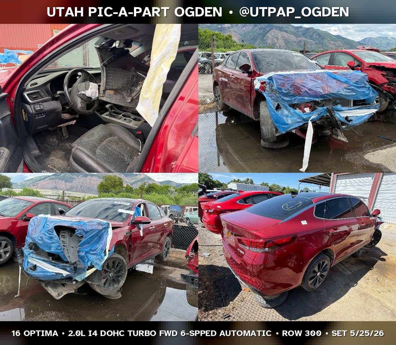 2016 Kia Optima Parts - UTPAP Ogden