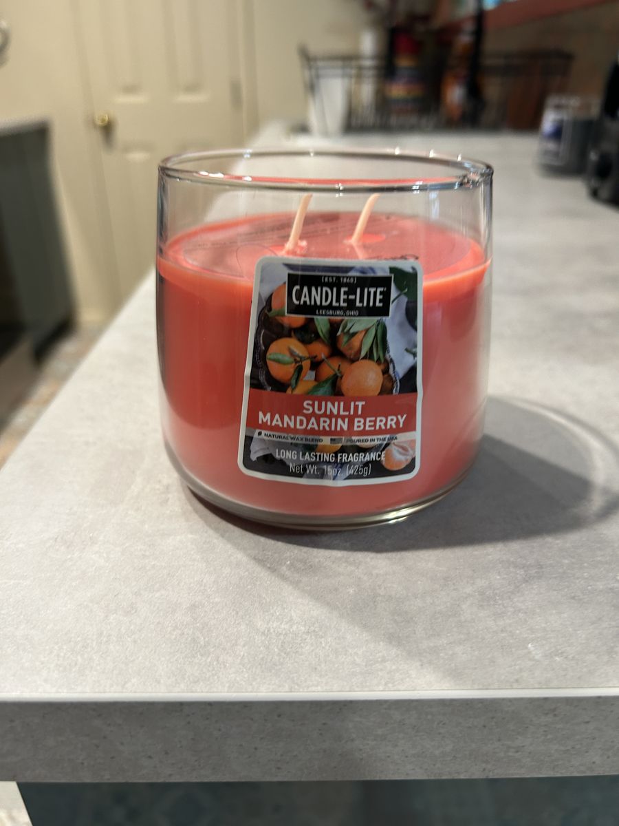 NEW Candle Lit Sunlit Mandarin berry candle – 2 wick