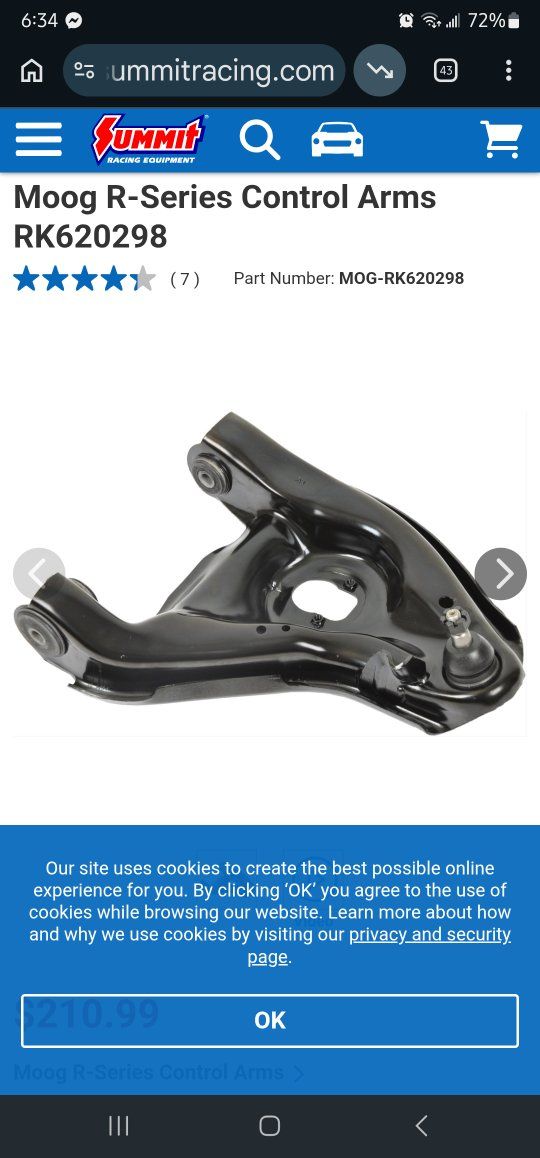 MOOG Lower control arms - Chevy or GMC