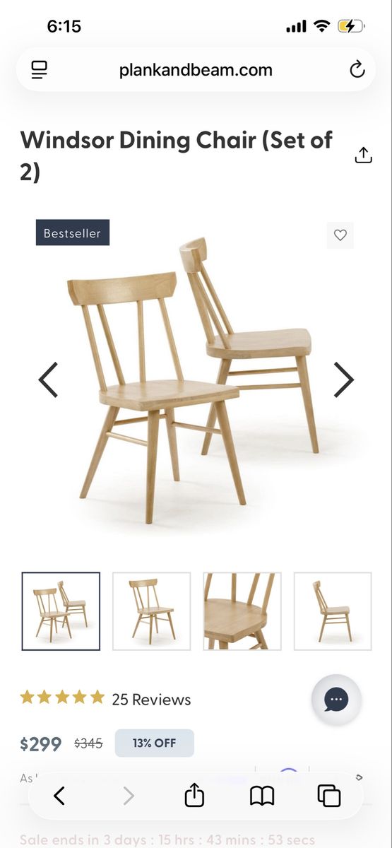 Plank and beam dining chairs