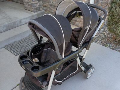 Graco Ready2Grow Click Connect Double Stroller - Brown/Black, Tandem Seating