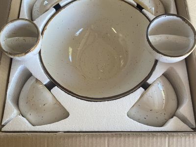 New Chip And Dip Serving ceramic bowl