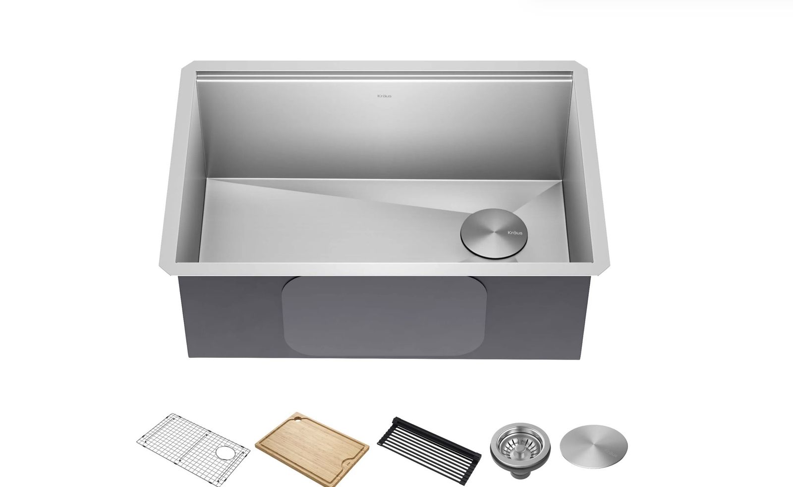 KRAUS Kore KWU110-27 workstation kitchen sink.  27” Stainless Steel