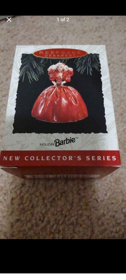 Brand New Hallmark Holiday Barbie Keepsake Ornament 1993 - New Collector's Series