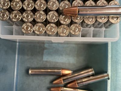 .357 REM MAX Ammunition 50 Rounds, Reloadable Brass Casings