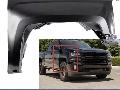 84214215 Front Right Side Fender For 14-19 Chevy Silverado 1500 2500 HD 3500 HD