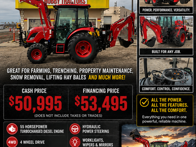 TYM T574H Tractor, Loader & Backhoe – Cab Model