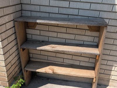 Rustic Wooden 3-Tier Display Bookshelf Unit