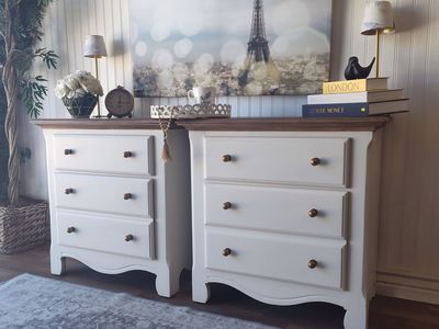 French Country Solid Wood Nightstands