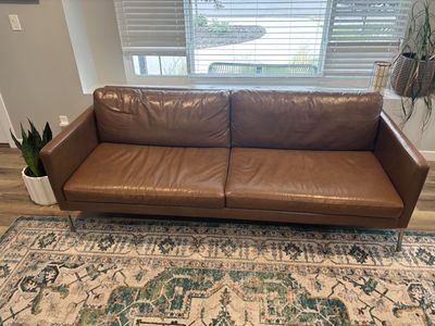Brown couch - mid century modern