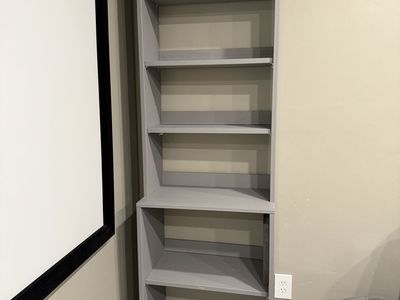 2 IKEA Gray Bookcases / Display Shelves