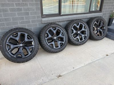 Rivian 22 OEM Dark Sport wheels with tires