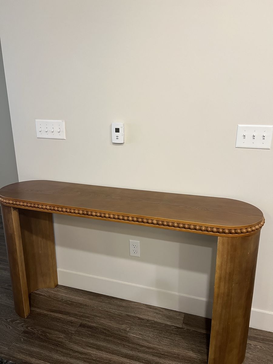 Dark Carmel colored entryway table Brand New