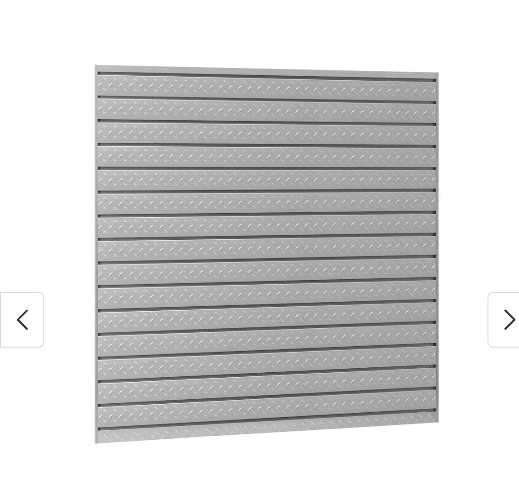 Garage Wall Storage Panel 48" x 48" Heavy Duty Metal Slatwall Organizer #464