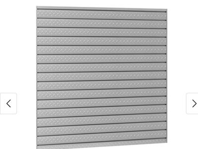 Garage Wall Storage Panel 48" x 48" Heavy Duty Metal Slatwall Organizer #464