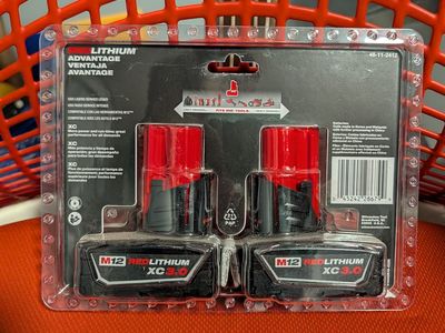 Milwaukee M12 12-Volt Lithium-Ion XC Extended Capacity 3.0 Ah Battery Pack 2-Pack