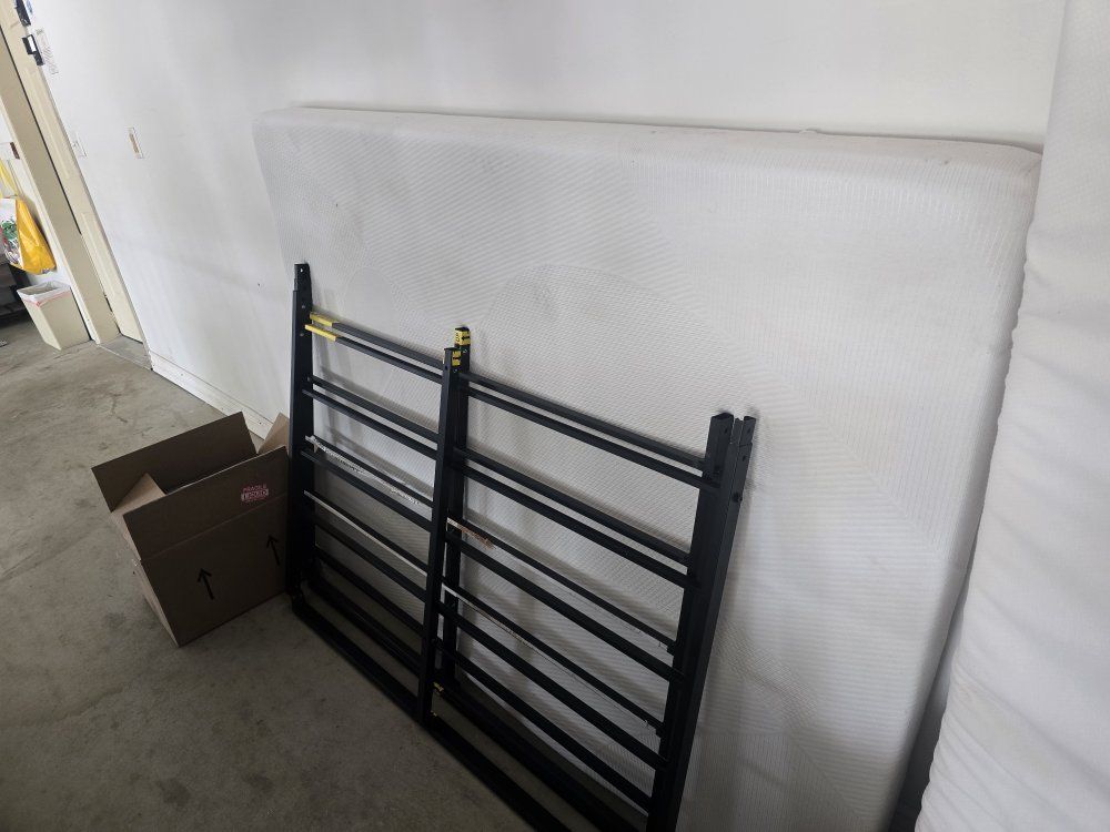 mattress and metal box spring