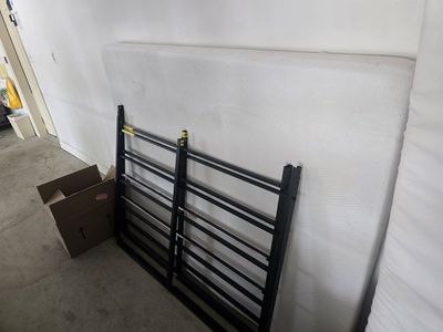mattress and metal box spring