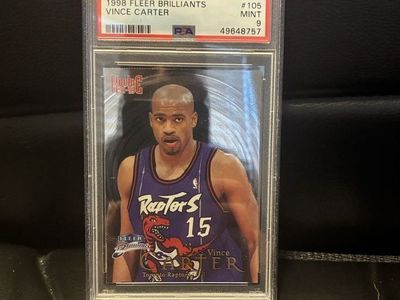 1998-99 Fleer Brilliants Vince Carter PSA 9 Mint Rookie Card