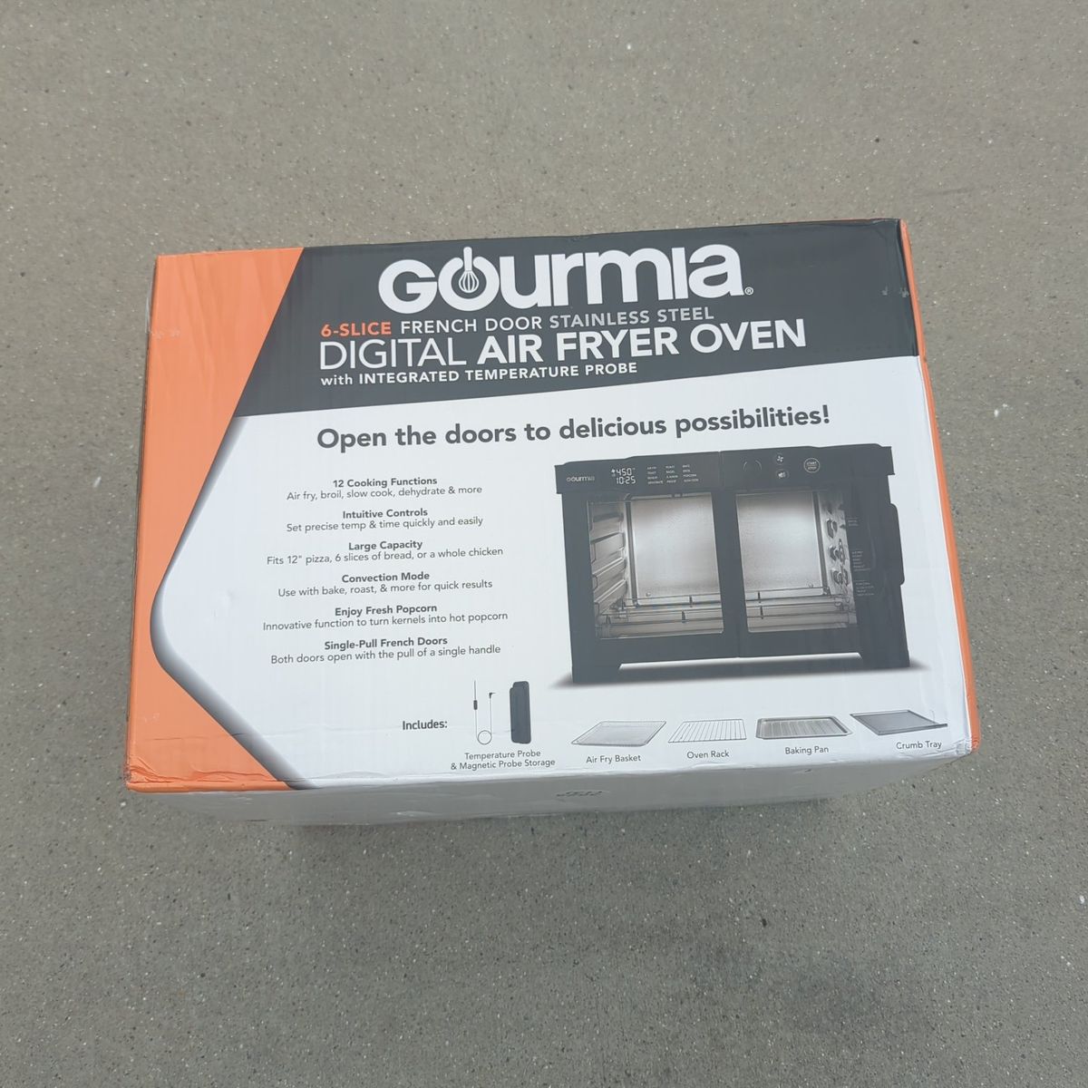Gourmia 6-Slice French Door Digital Air Fryer Oven