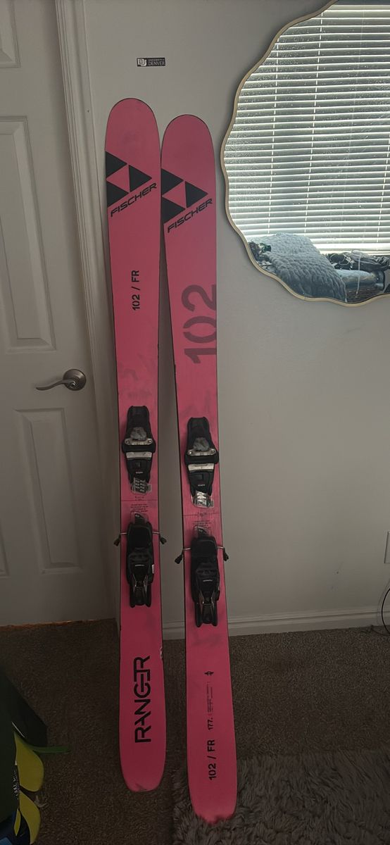 Fischer Ranger 102 FR Skis with Bindings - Pink (Used)