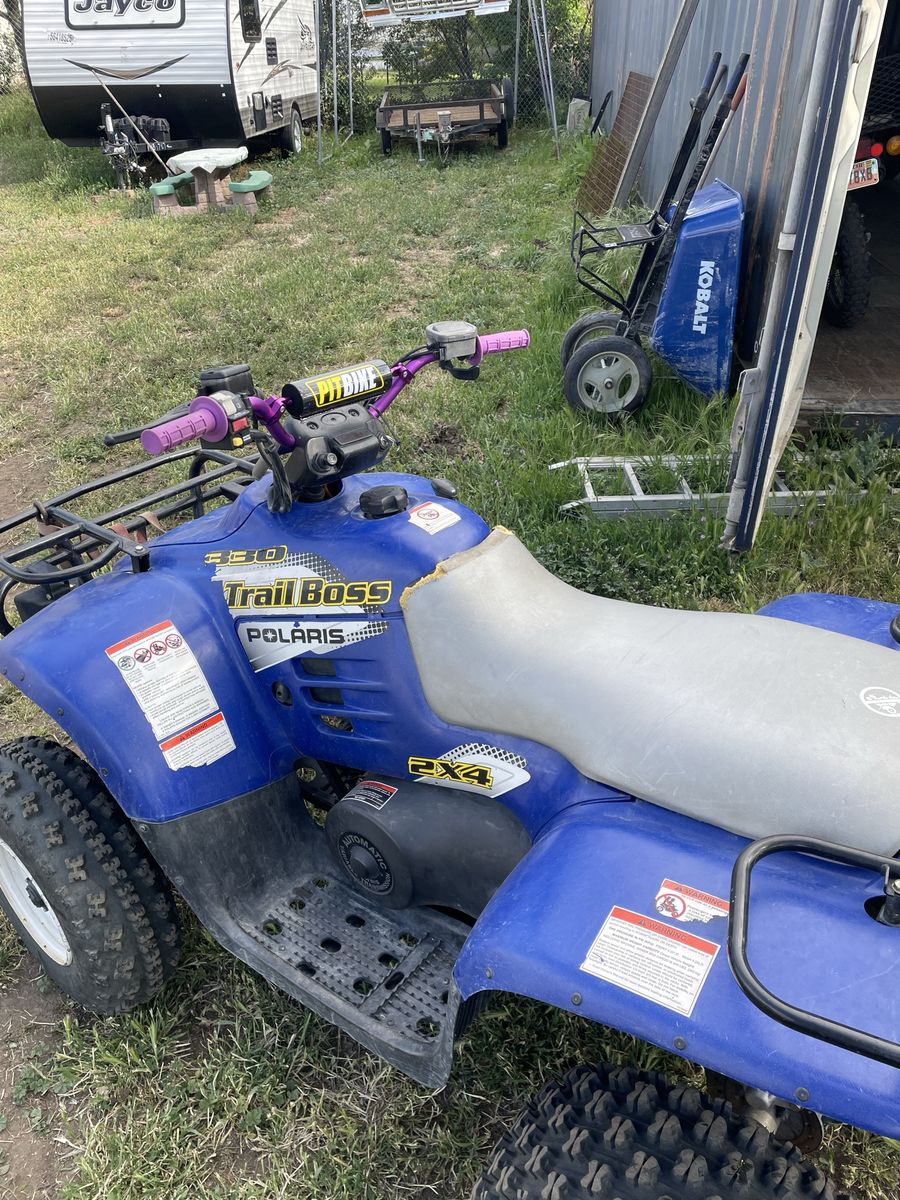 Polaris Trail Boss 330 2x4 ATV - Blue, Used Condition