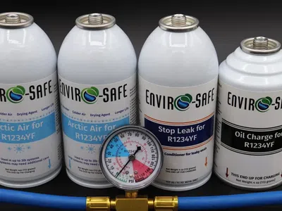 EnviroSafe R-1234YF 4 oz Automotive Refrigerant with Charging Gauge