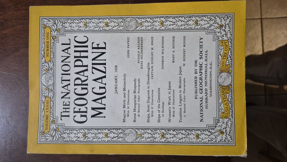 1938 National Geographic Magazines