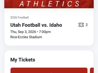 Utes vs Idaho Vandals 2 tix together