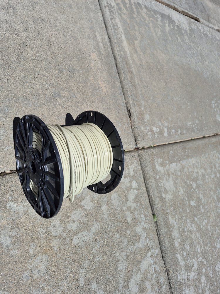 350' Partial spool of 12 ga. Electrical Wire, White. THHN OR THWN
