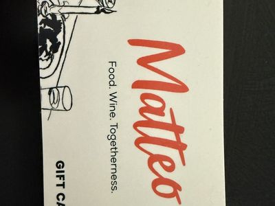 Matteo Ristorante Italiano Gift Card - $360 value for $320