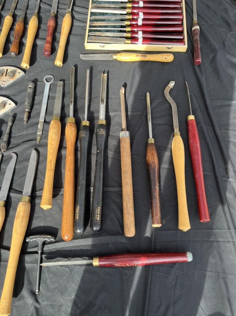 Woodturning Tool Lot + Lathe Odds And Ends