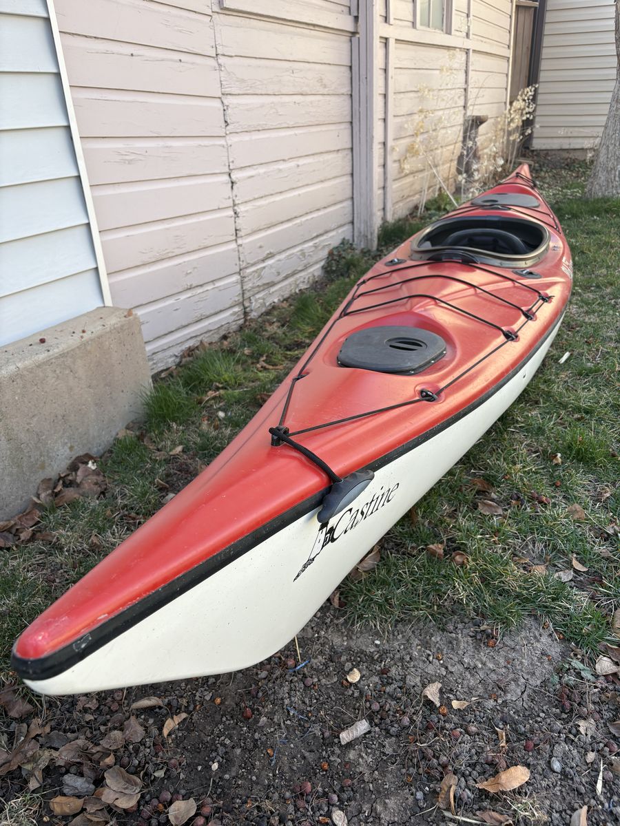 Old Town Castine Kayak, Paddle, Cart