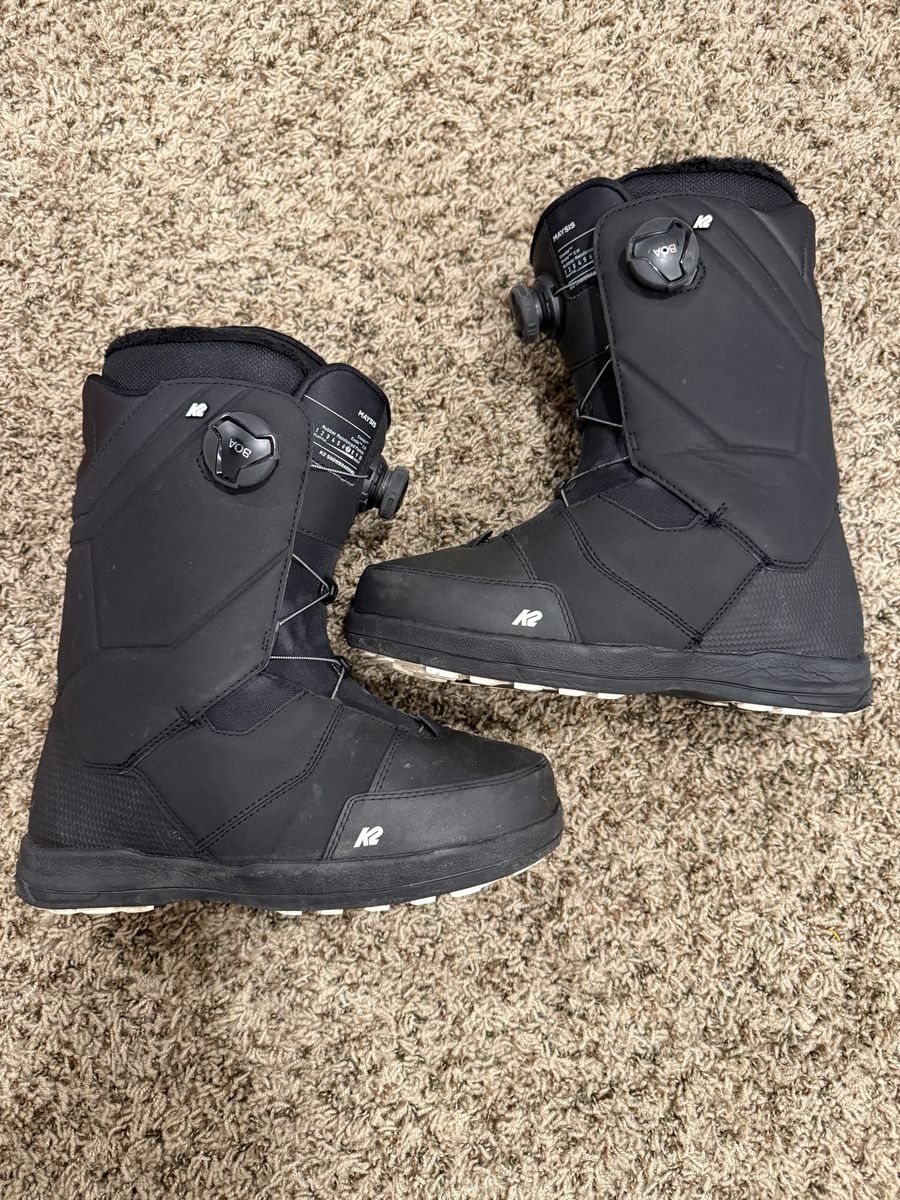 K2 Maysis Snowboard Boots Black Men's Size 10.5 BOA Lacing System