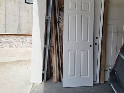 28" 6 panel slab hollow core left swing $25