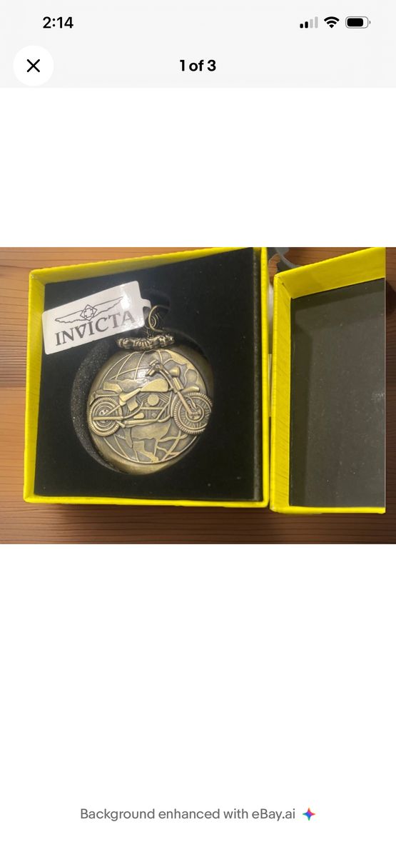 Invicta Motorcycle Pocket Watch New