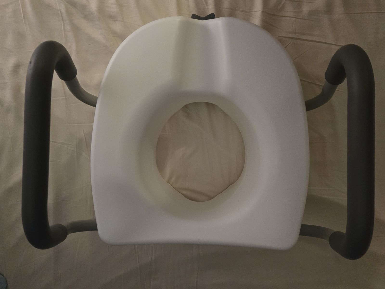 Equate Raised Toilet Seat with Removable Padded Handles, 350 lb Capacity