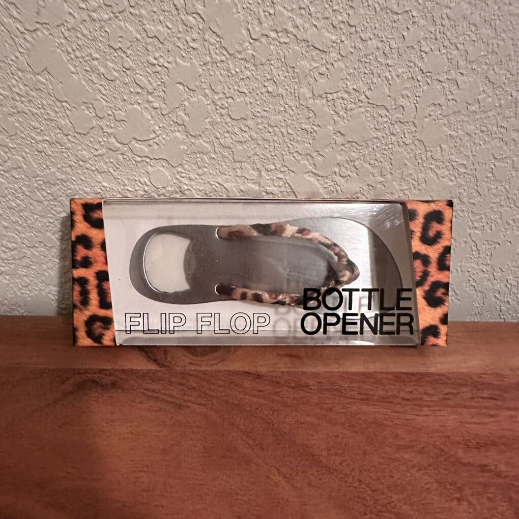 New Leopard Flip Flop Bottle Opener