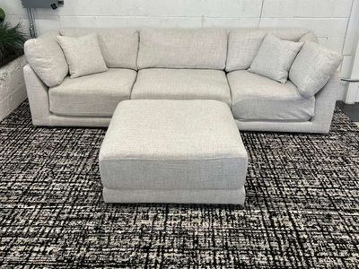 LIKE NEW!! COSTCO DAYNA 4-PIECE FABRIC MODULAR SECTIONAL!!