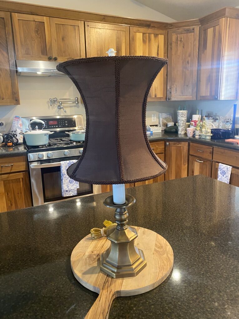 Beautiful Solid Brass Lamp With Designer Shade