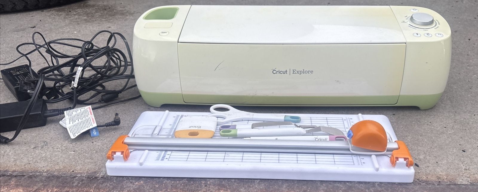 Cricut Explore Cutting Machine with Paper Trimmer, Tools, and Power Adapter
