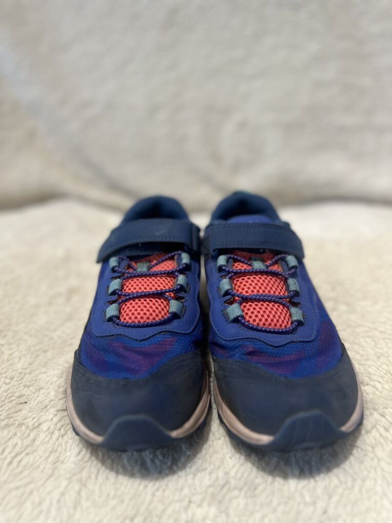 Merrell Youth 5.5 Blue/Peach Wtrprf Hiking Shoes