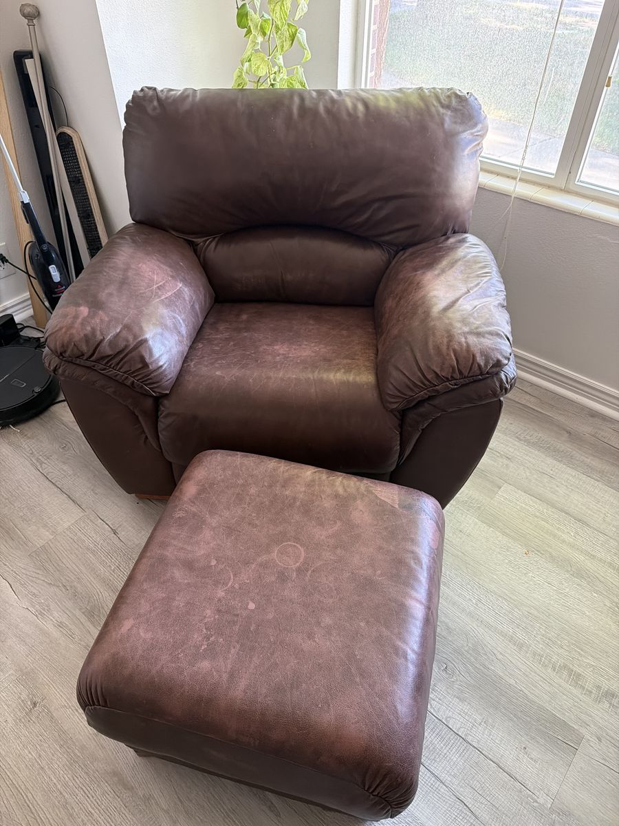 Chair and footstool - great shape