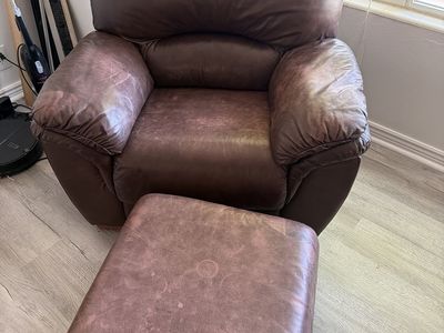 Chair and footstool - great shape