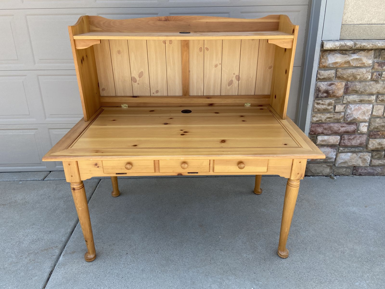Wood Desk with Hutch (or Wood Table)