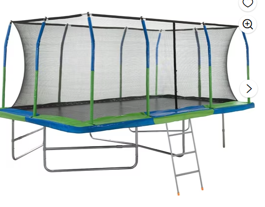 NEW! Never Been opened! Plexalife - Premium Mega 10' X 17' Gymnastics Style, Rectangular Trampoline Set(I Can Deliver free)