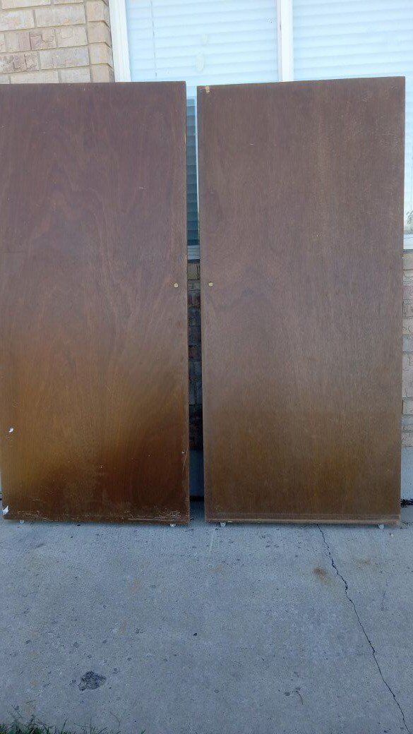 Sliding Closet Doors Wardrobe Wood Flat Panel Brown 36"x80"