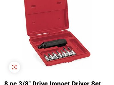 Snap-on 8 pc 3/8" Drive Impact Driver Set with Case