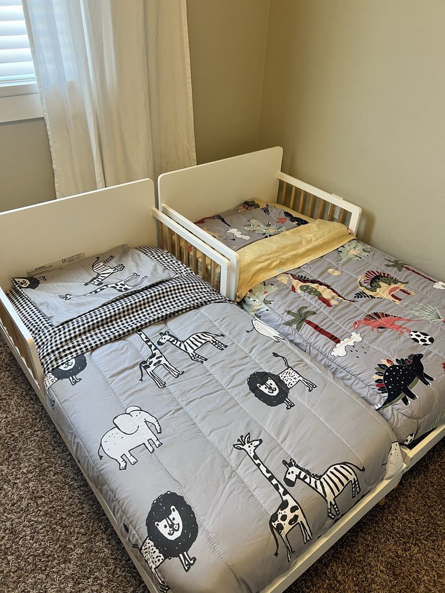 2 Toddler Beds with Bedding