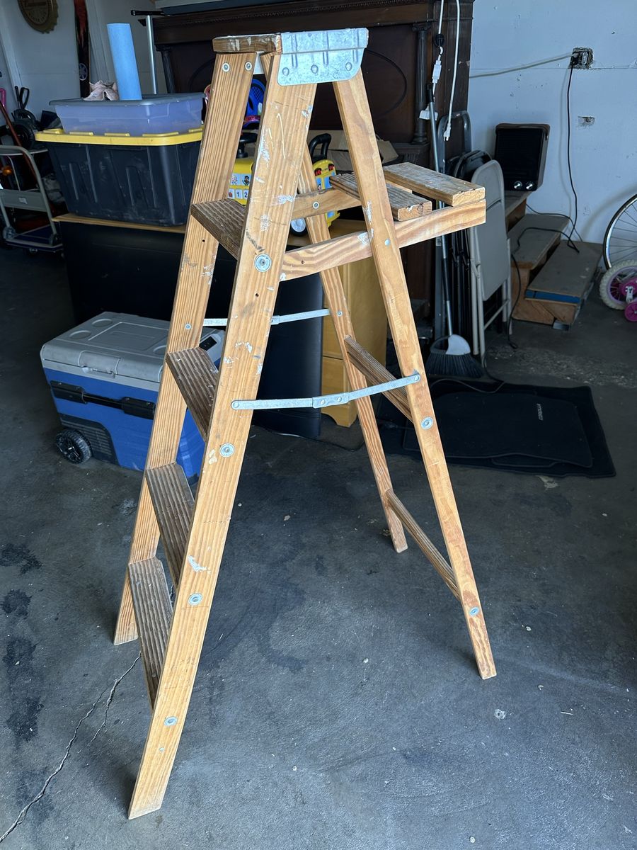 Folding Wood Ladder